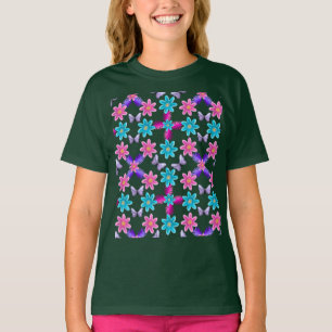 Pastel Butterfly Garden Pattern Cottagecore T-Shirt