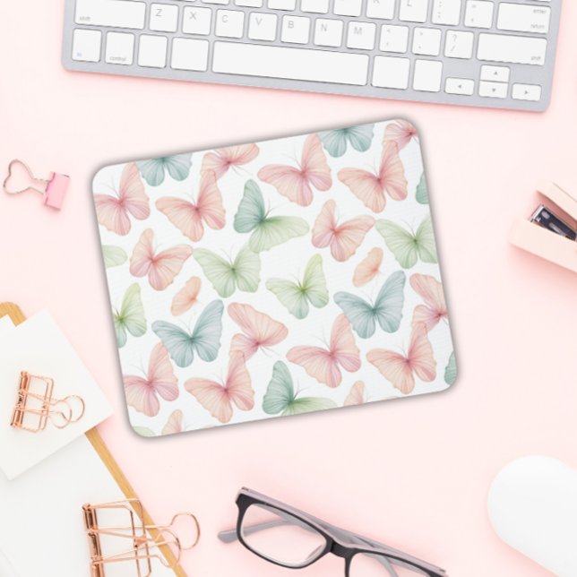 Pastel Butterfly Mouse Mat (Creator Uploaded)