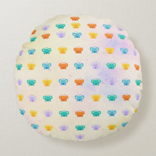 Pastel Butterfly Round Cushion
