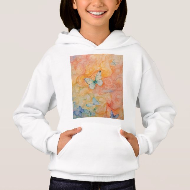  Pastel Butterfly Whimsy Tee  (Front)