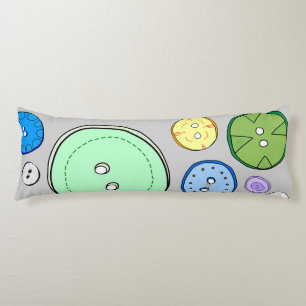 Pastel Button Illustration Body Cushion