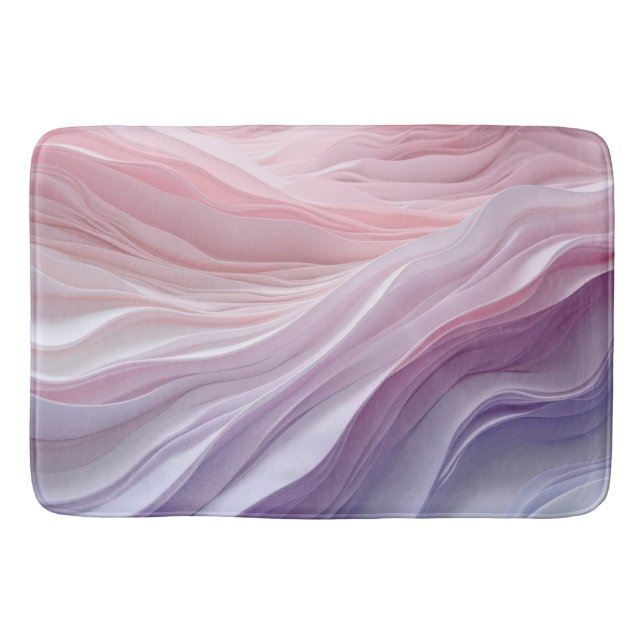 Pastel Calming Wave Pattern Bath Mat (Front)