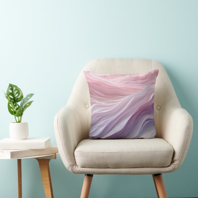 Pastel Calming Wave Pattern Cushion (Chair)