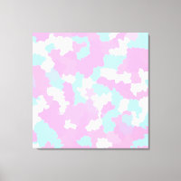 Pastel Camouflage Abstract Art Pattern