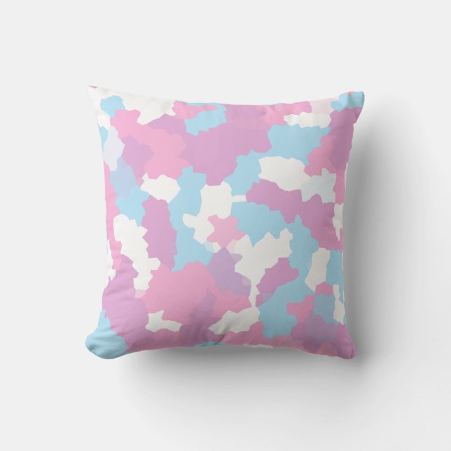 Pastel Camouflage Abstract Art Pattern  Cushion (Front)