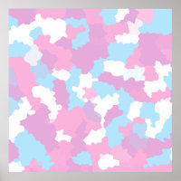 Pastel Camouflage Abstract Art Pattern 
