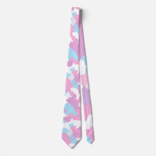 Pastel Camouflage Abstract Art Pattern Tie