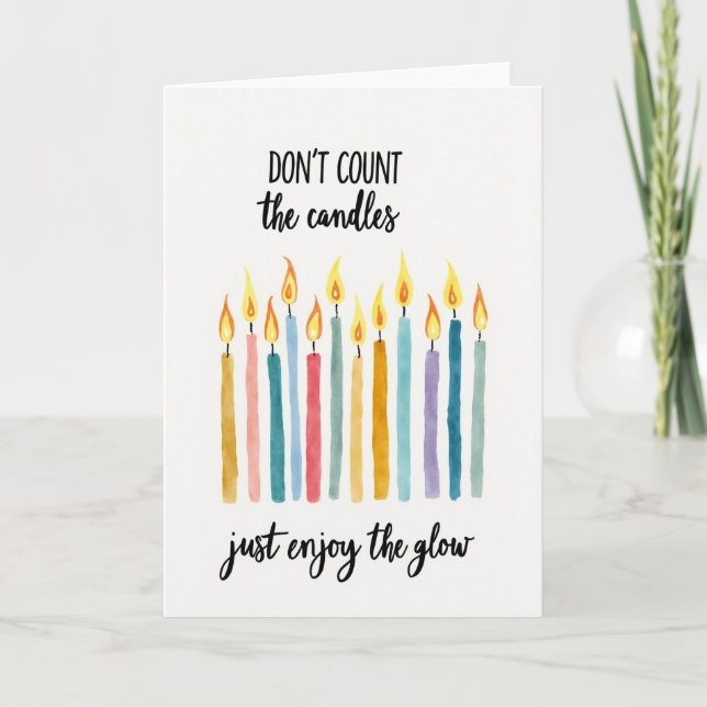 Pastel Candle Birthday Card (Front)