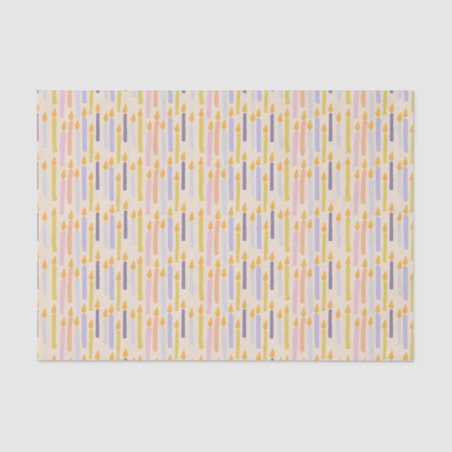 Pastel Candle Pattern - Whimsical tissue paper (Front)