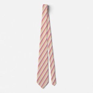 Pastel candy colors diagonal stripes pattern tie
