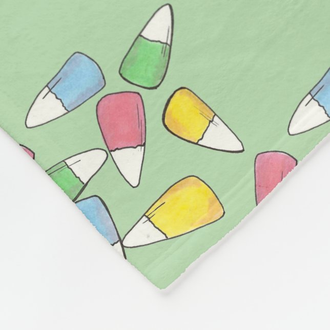 Pastel Candy Corn Candies Easter Basket Treat Fleece Blanket (Corner)