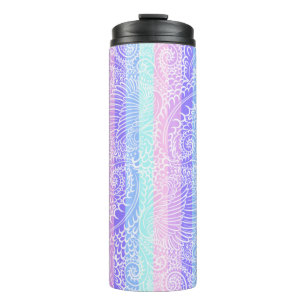 Pastel Candy Swirls Striped Soft Fantasy Pattern Thermal Tumbler