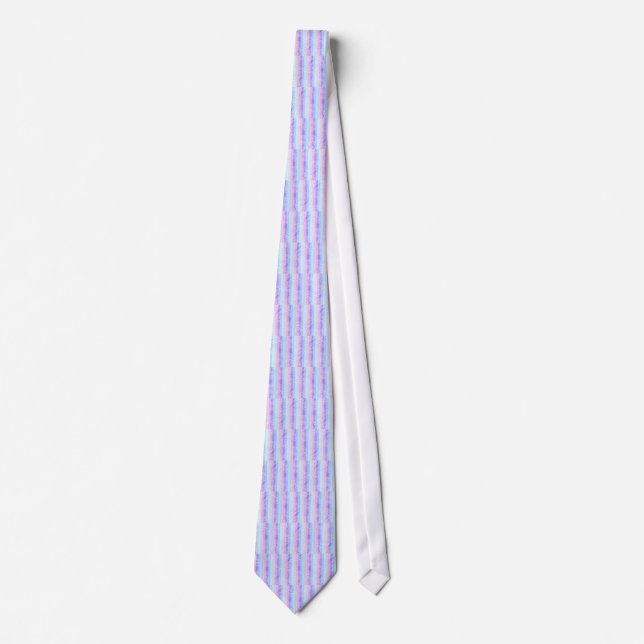 Pastel Candy Swirls | Striped Soft Fantasy Pattern Tie (Front)