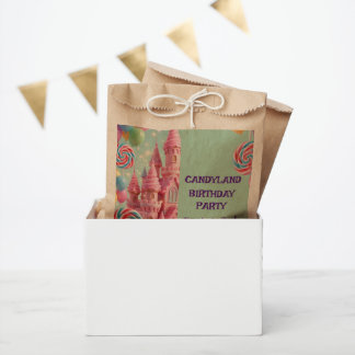 Pastel Candyland 3rd Birthday Favour Bags