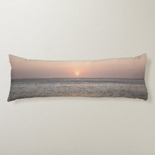 Pastel Caribbean Sunset #1 #sunset #wall #art Body Cushion