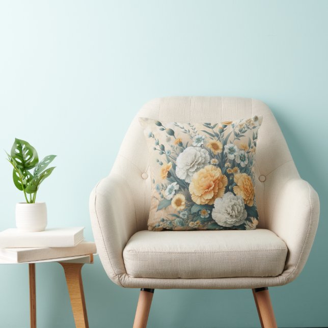 Pastel Carnations Cushion (Chair)