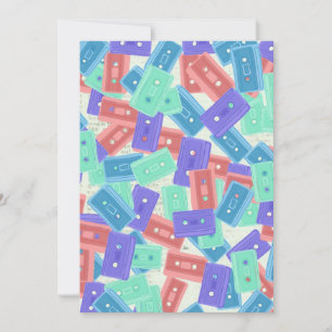 Pastel Cassette Tapes - 90s Aesthetic Music Invitation