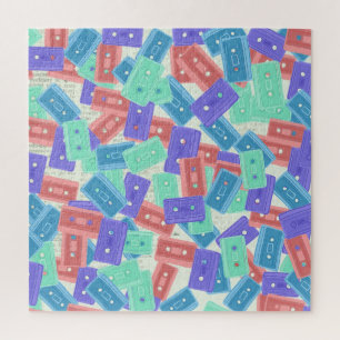 Pastel Cassette Tapes - 90s Aesthetic Music Jigsaw Puzzle