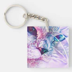 Pastel Cat Dreamscape  Key Ring