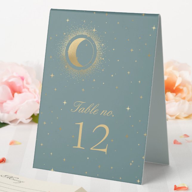 Pastel Celestial Gold Moon Number (In SItu (Wedding))