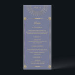 Pastel Celestial Gold Wedding Dinner Menu Card<br><div class="desc">Our "Pastel Celestial Wedding" collection features a beautiful gold crescent moon with gold stars on various pastel backgrounds paired with elegant fonts. Easy for you to customise and you can choose among many items from this collection in our store.</div>