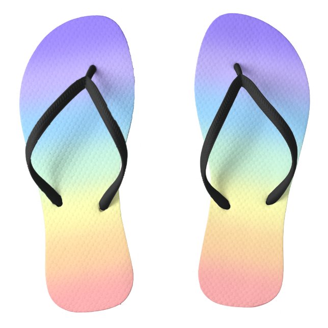 Pastel Chakras Flip Flops (Footbed)