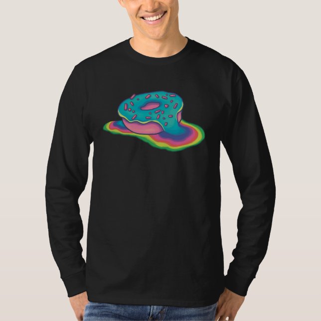 Pastel Chalk Rainbow Donut T-Shirt (Front)