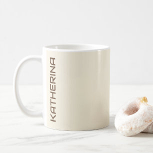 Pastel Champagne Solid Colour Personalised Coffee Mug