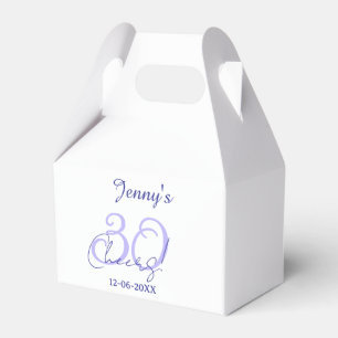 Pastel cheers 30th birthday purple elegant name da favour box