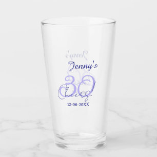 Pastel cheers 30th birthday purple elegant name da glass