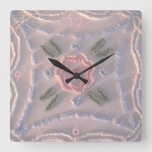 Pastel Chenille Wall Clock (Front)
