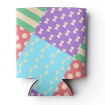 Pastel Chequered Stripe Bow Polkadot Geometric