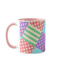 Pastel Chequered Stripe Bow Polkadot Geometric