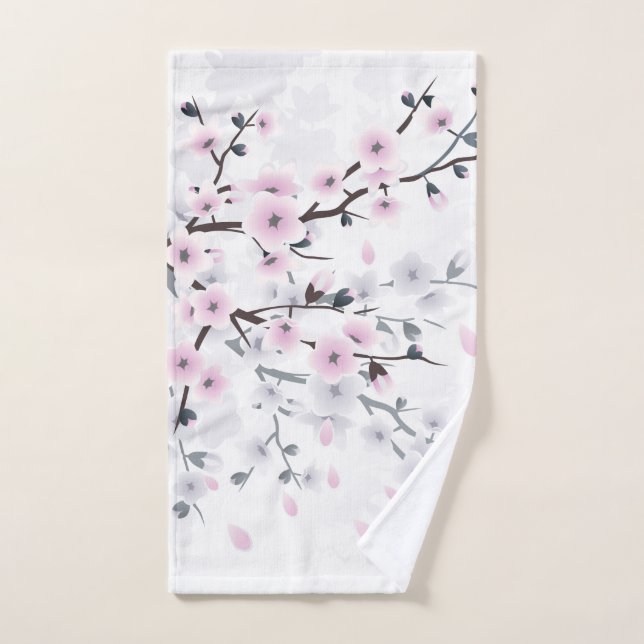 Pastel Cherry Blossom Landscape Hand Towel (Hand Towel)