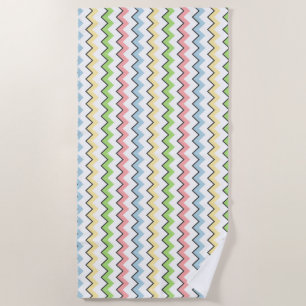 Pastel Chevron by Shirley Taylor Beach Towel