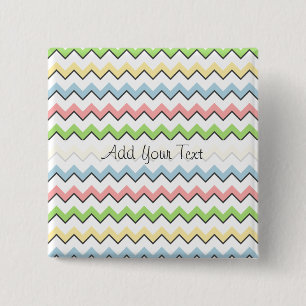 Pastel Chevron-Drop Shadow by Shirley Taylor 15 Cm Square Badge