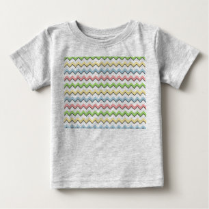 Pastel Chevron-Drop Shadow by Shirley Taylor Baby T-Shirt