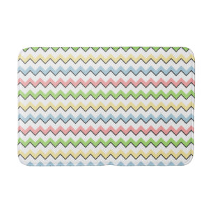 Pastel Chevron-Drop Shadow by Shirley Taylor Bath Mat