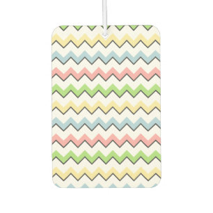 Pastel Chevron-Drop Shadow by Shirley Taylor Car Air Freshener