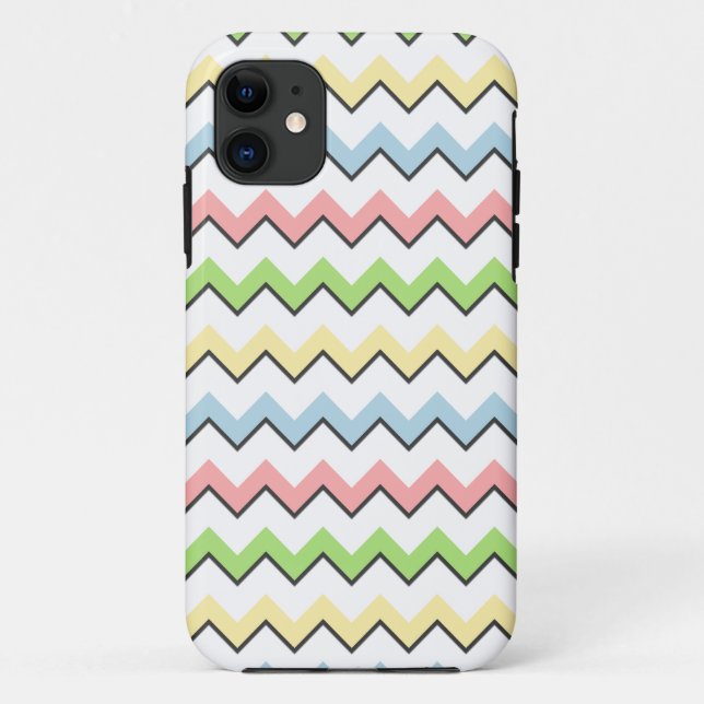 Pastel Chevron-Drop Shadow by Shirley Taylor Case-Mate iPhone Case (Back)