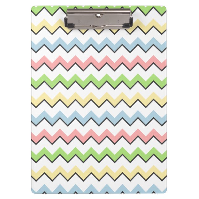 Pastel Chevron-Drop Shadow by Shirley Taylor Clipboard (Front)