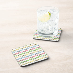 Pastel Chevron-Drop Shadow by Shirley Taylor Coaster