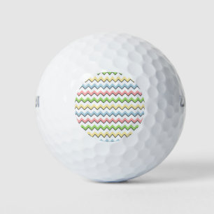 Pastel Chevron-Drop Shadow by Shirley Taylor Golf Balls