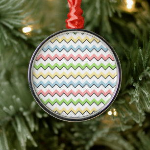Pastel Chevron-Drop Shadow by Shirley Taylor Metal Tree Decoration