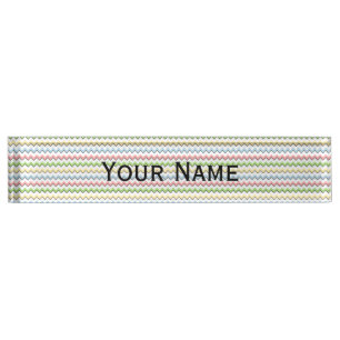 Pastel Chevron-Drop Shadow by Shirley Taylor Nameplate