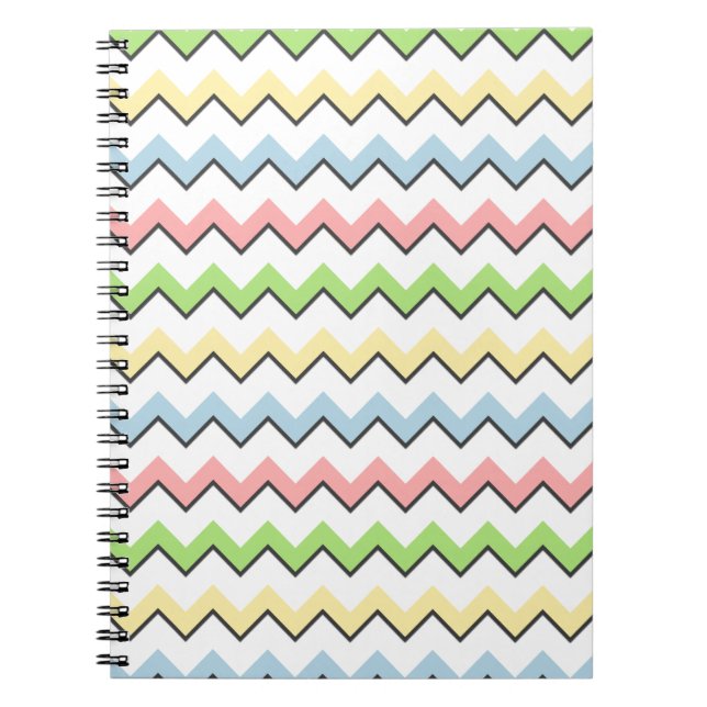 Pastel Chevron-Drop Shadow by Shirley Taylor Notebook (Front)