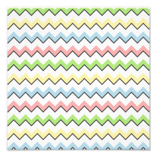 Pastel Chevron-Drop Shadow by Shirley Taylor Photo Print