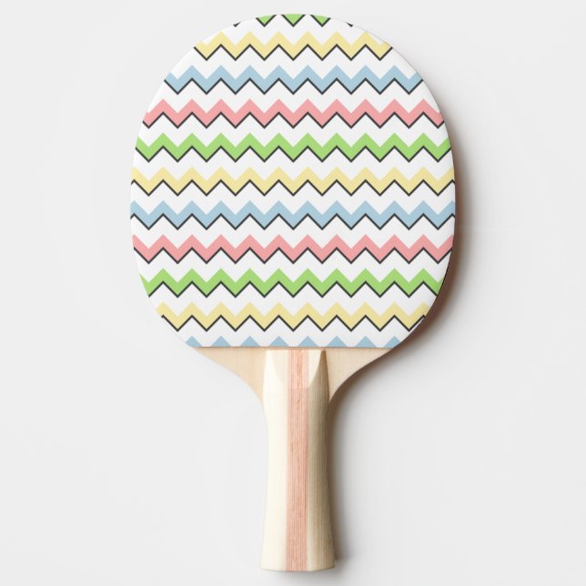 Pastel Chevron-Drop Shadow by Shirley Taylor Ping Pong Paddle (Front)