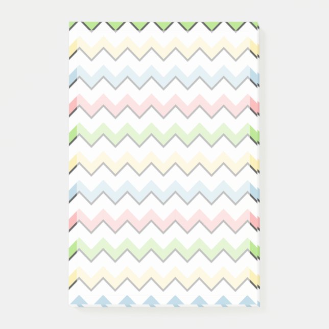 Pastel Chevron-Drop Shadow by Shirley Taylor Post-it Notes (Front)