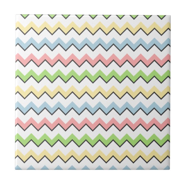 Pastel Chevron-Drop Shadow by Shirley Taylor Tile (Front)
